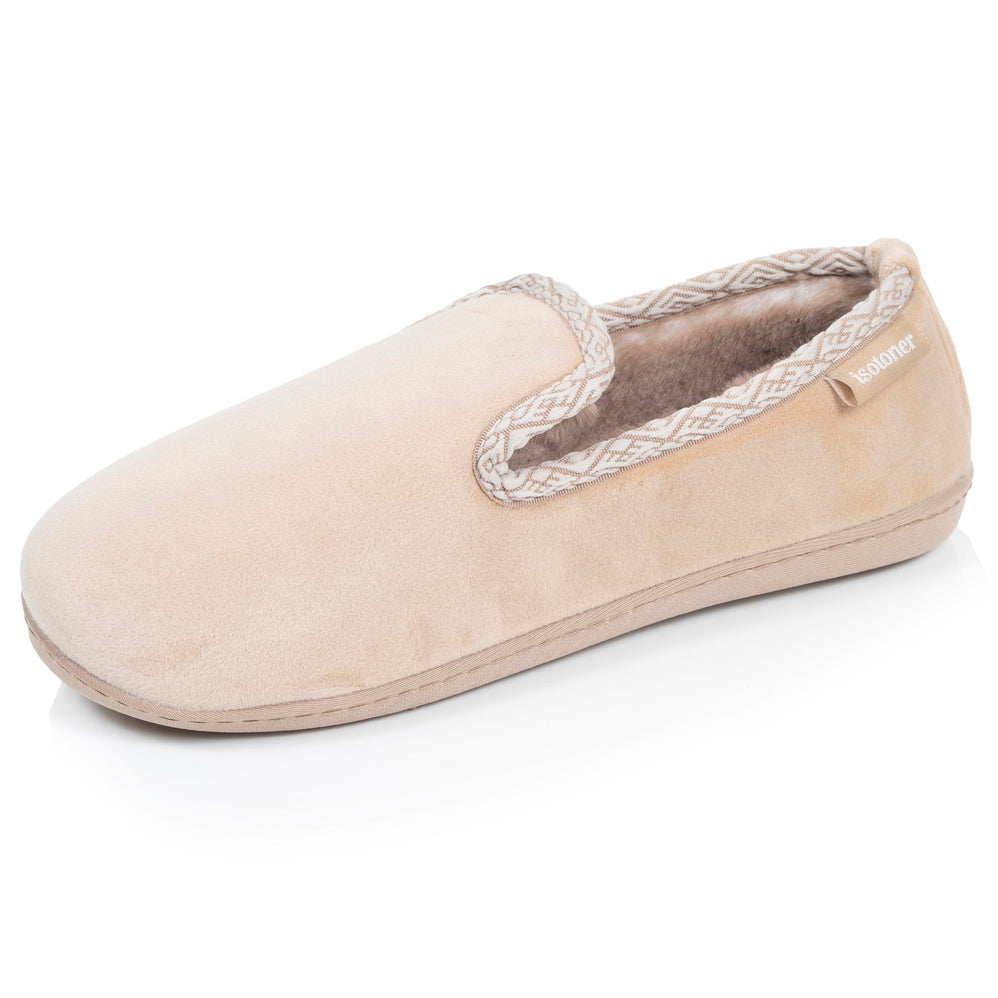 Chaussons Charentaises Femme Beige fourrés - Isotoner