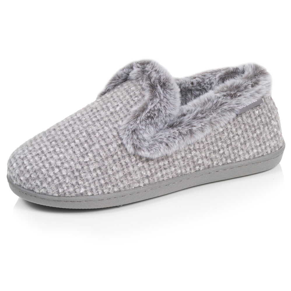 Chaussons Charentaises Femme Relief Gris - Isotoner