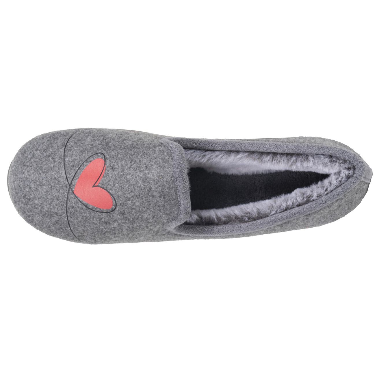 Chaussons Charentaises Femme Gris/Rouge