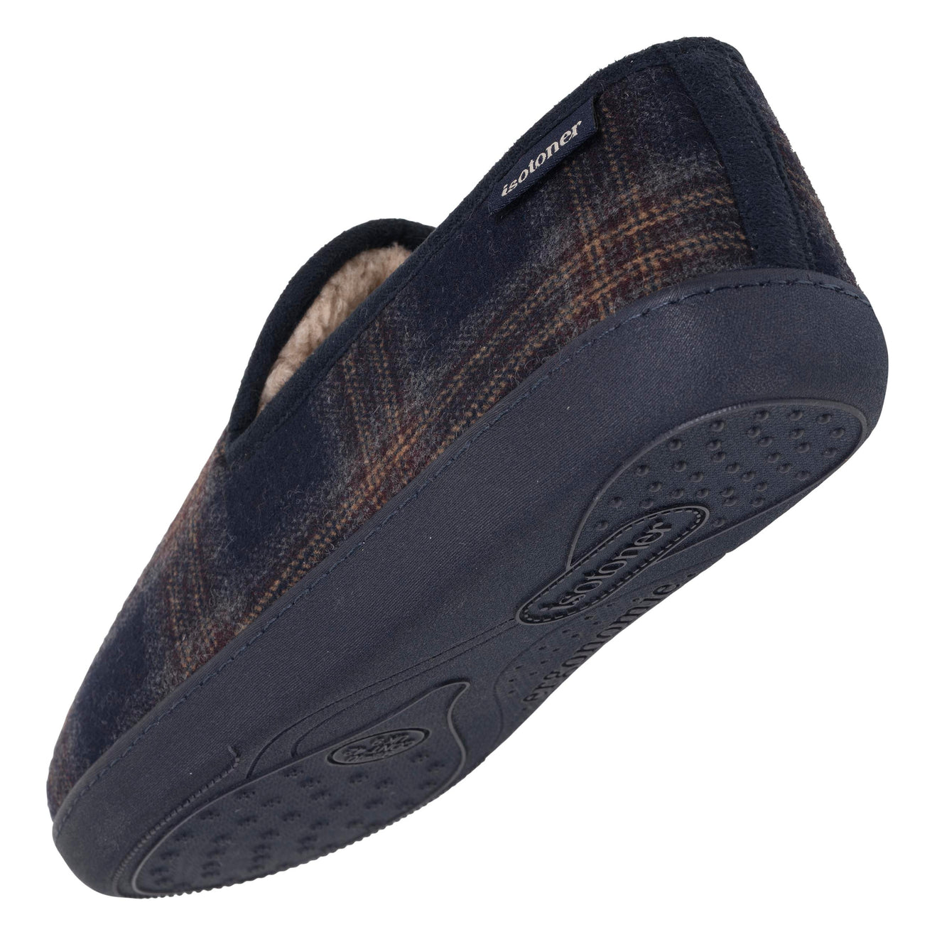 Chaussons Charentaises Homme Tartan Marine