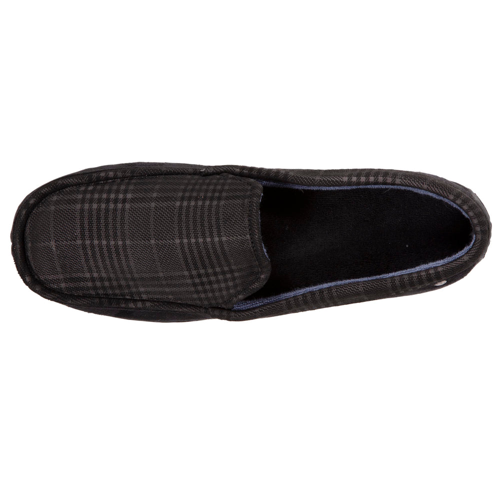 Chaussons mocassins Homme Noir tartan - Isotoner