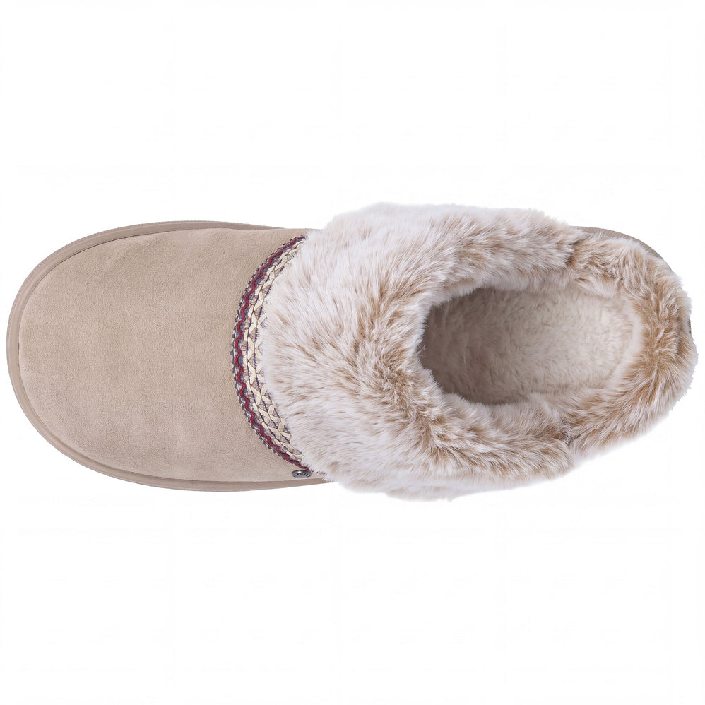 Chaussons Mules Femme BLOUP Beige liseré - Isotoner