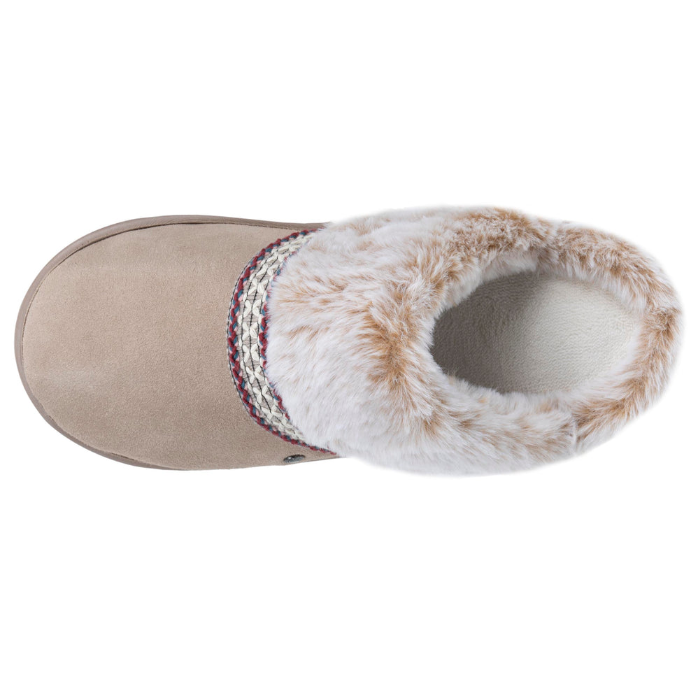 Chaussons Mules Femme BLOUP Beige liseré - Isotoner
