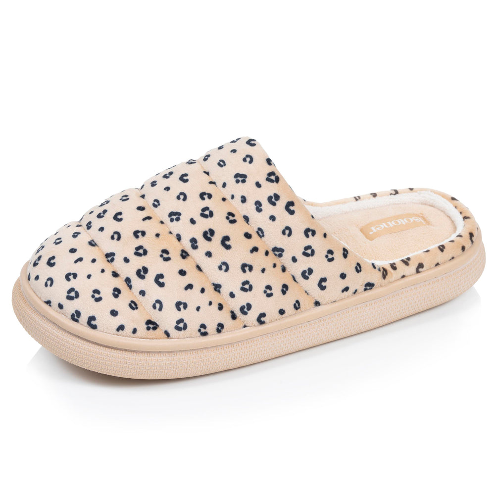 Chaussons Mules Femme BLOUP Léopard clair - Isotoner