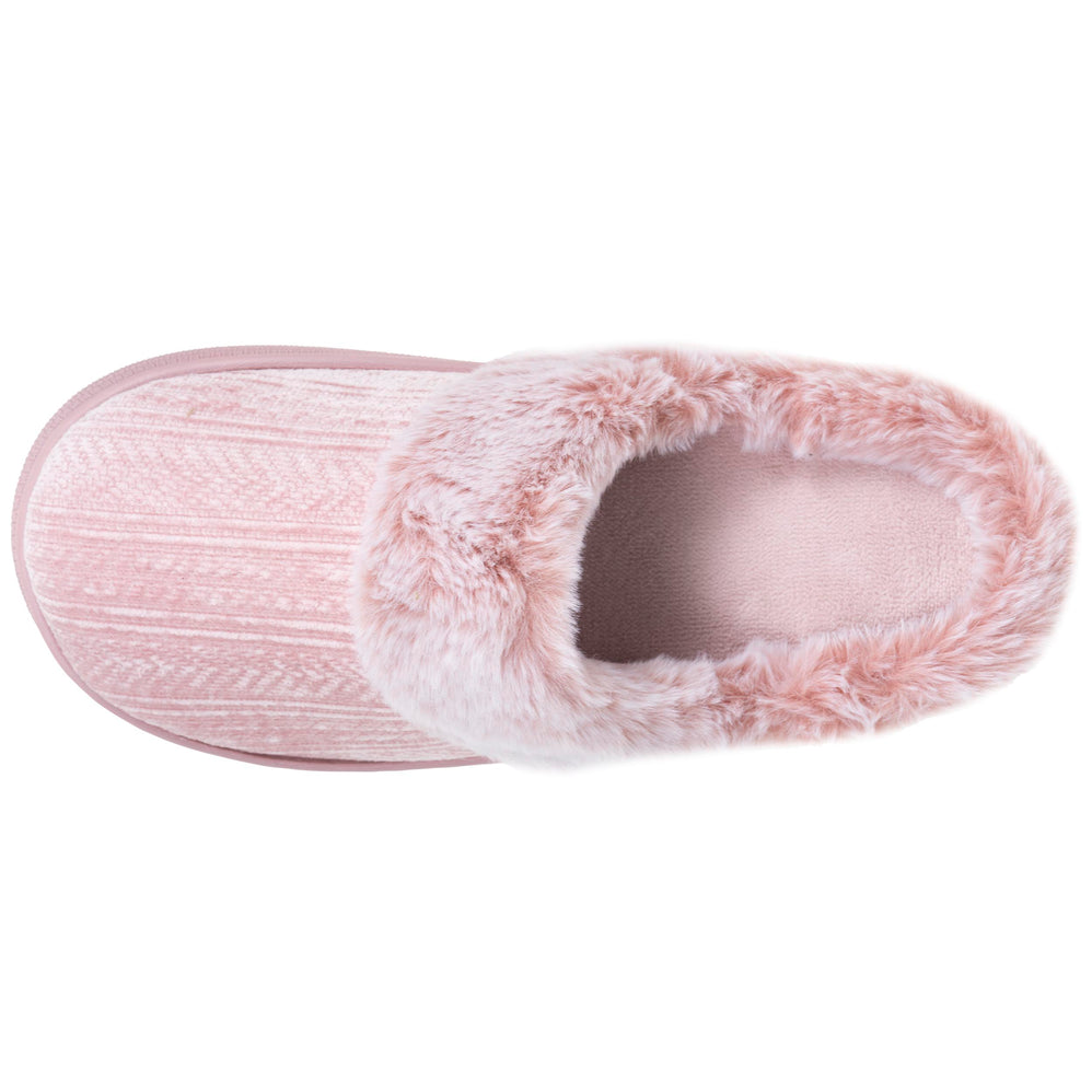 Chaussons Mules Femme BLOUP maille Blush - Isotoner