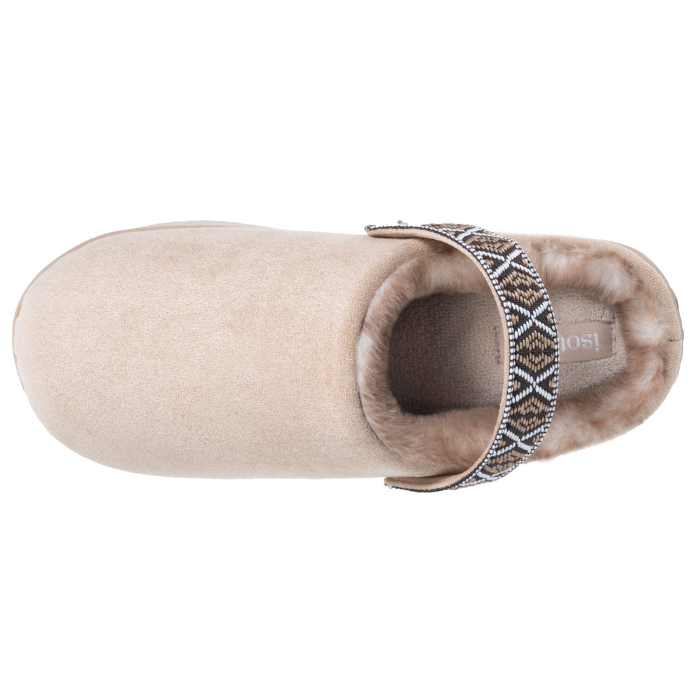 Chaussons Mules plateforme Femme Beige - Isotoner