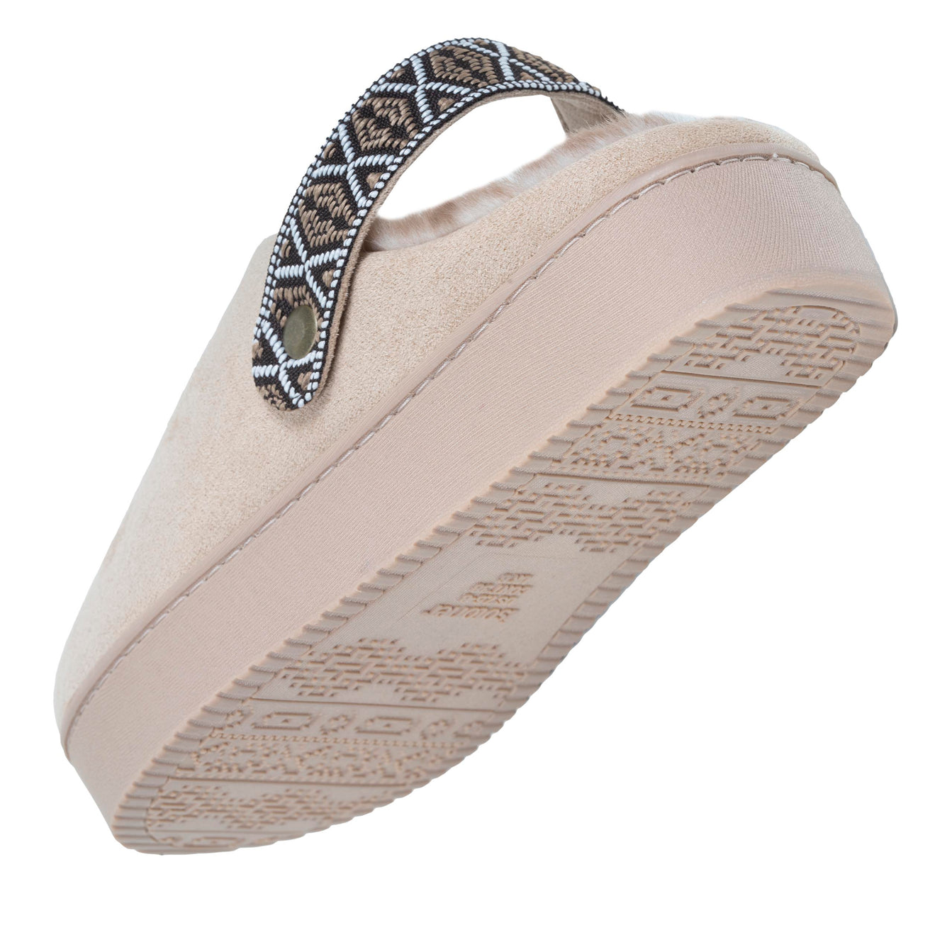Chaussons Mules plateforme Femme Beige