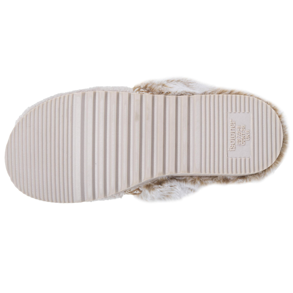 Chaussons Mules crantées Femme Beige