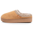Chaussons Mules plateforme Femme Camel liseré
