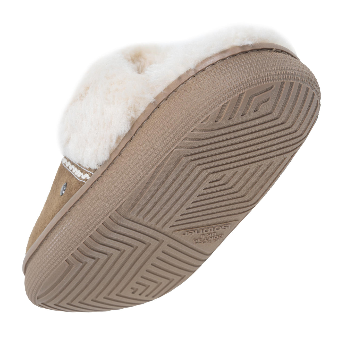 Chaussons Mules Femme BLOUP Camel liseré