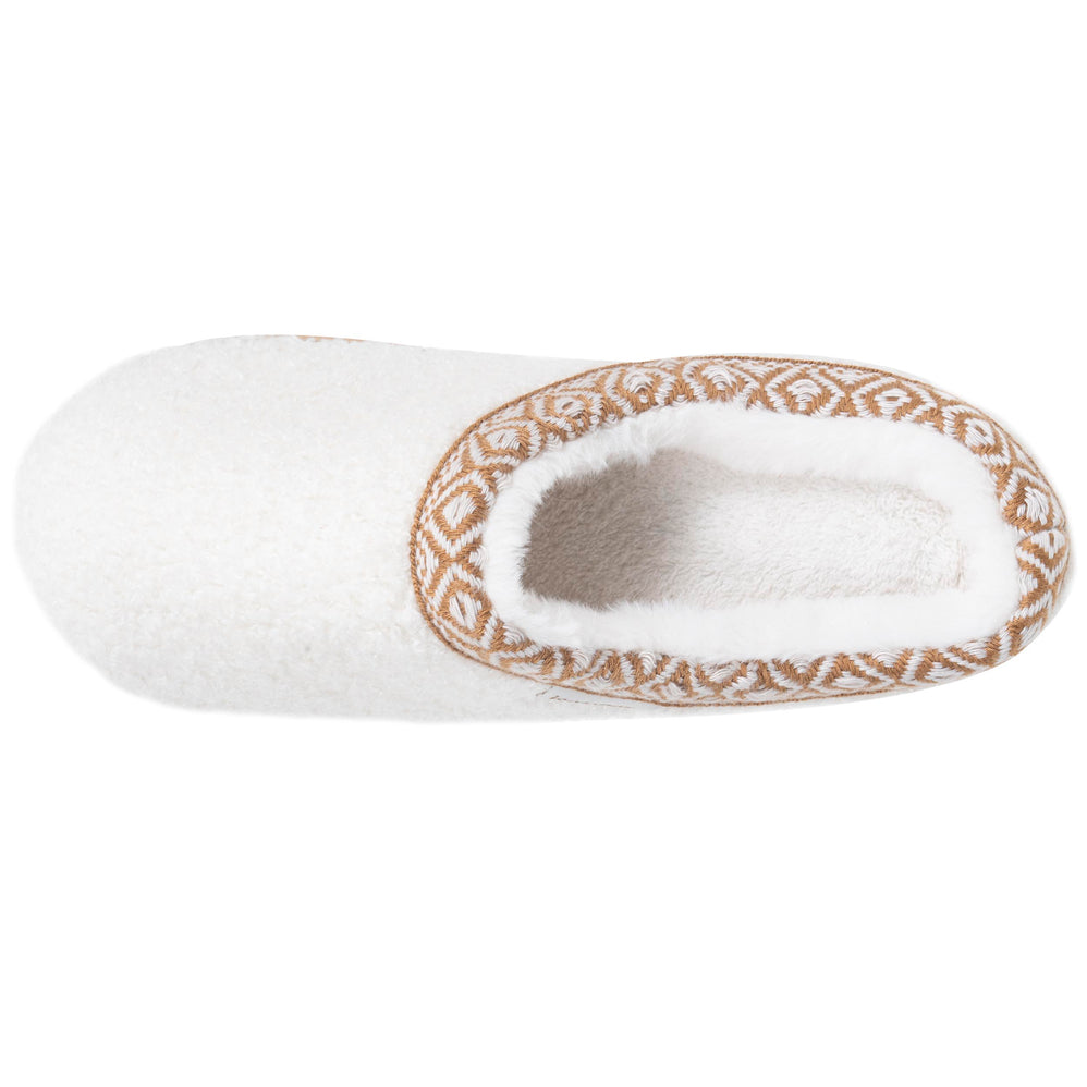 Chaussons Mules plateforme Femme Ivoire liseré - Isotoner