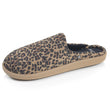 Chaussons Mules Femme Léopard Beige foncé