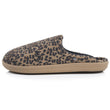 Chaussons Mules Femme Léopard Beige foncé