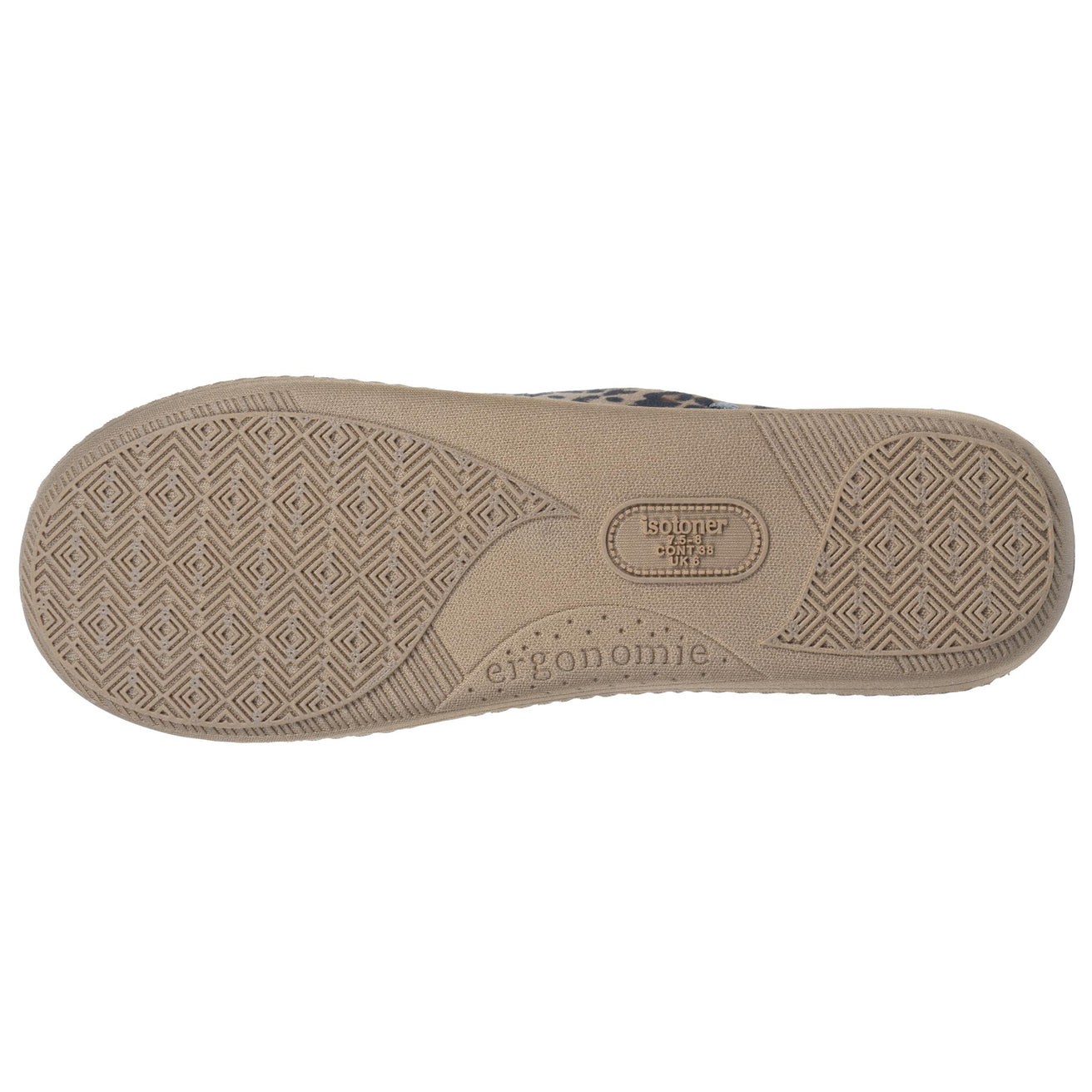Chaussons Mules Femme Léopard Beige foncé