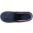 Chaussons Mules Femme Léopard Marine