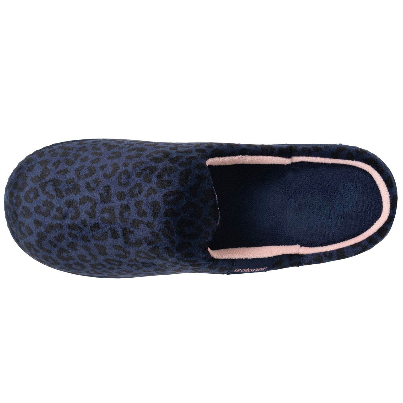 Chaussons Mules Femme Léopard Marine
