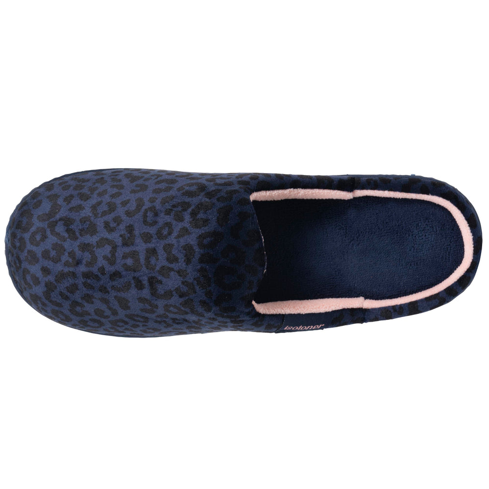 Chaussons Mules Femme Léopard Marine - Isotoner
