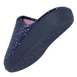 Chaussons Mules Femme Pois Marine