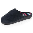 Chaussons Mules Femme Noir Rayures canard