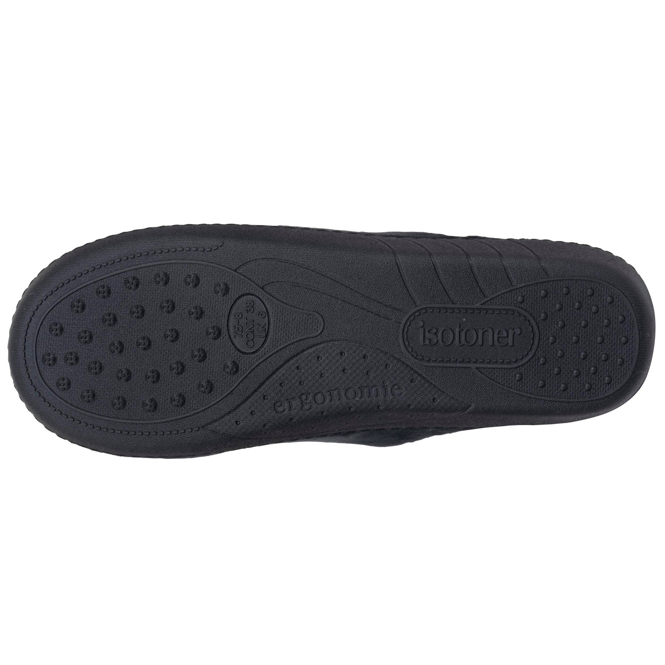 Chaussons Mules Femme Noir Rayures canard