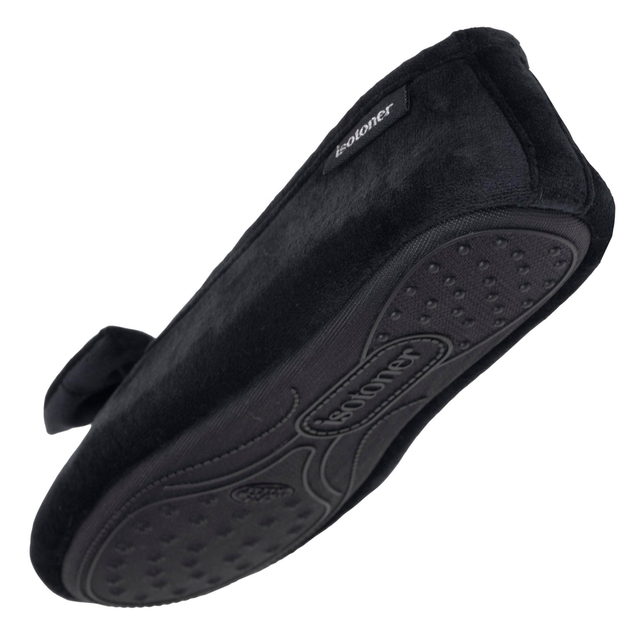 Chaussons Ballerines Femme Noir rayures