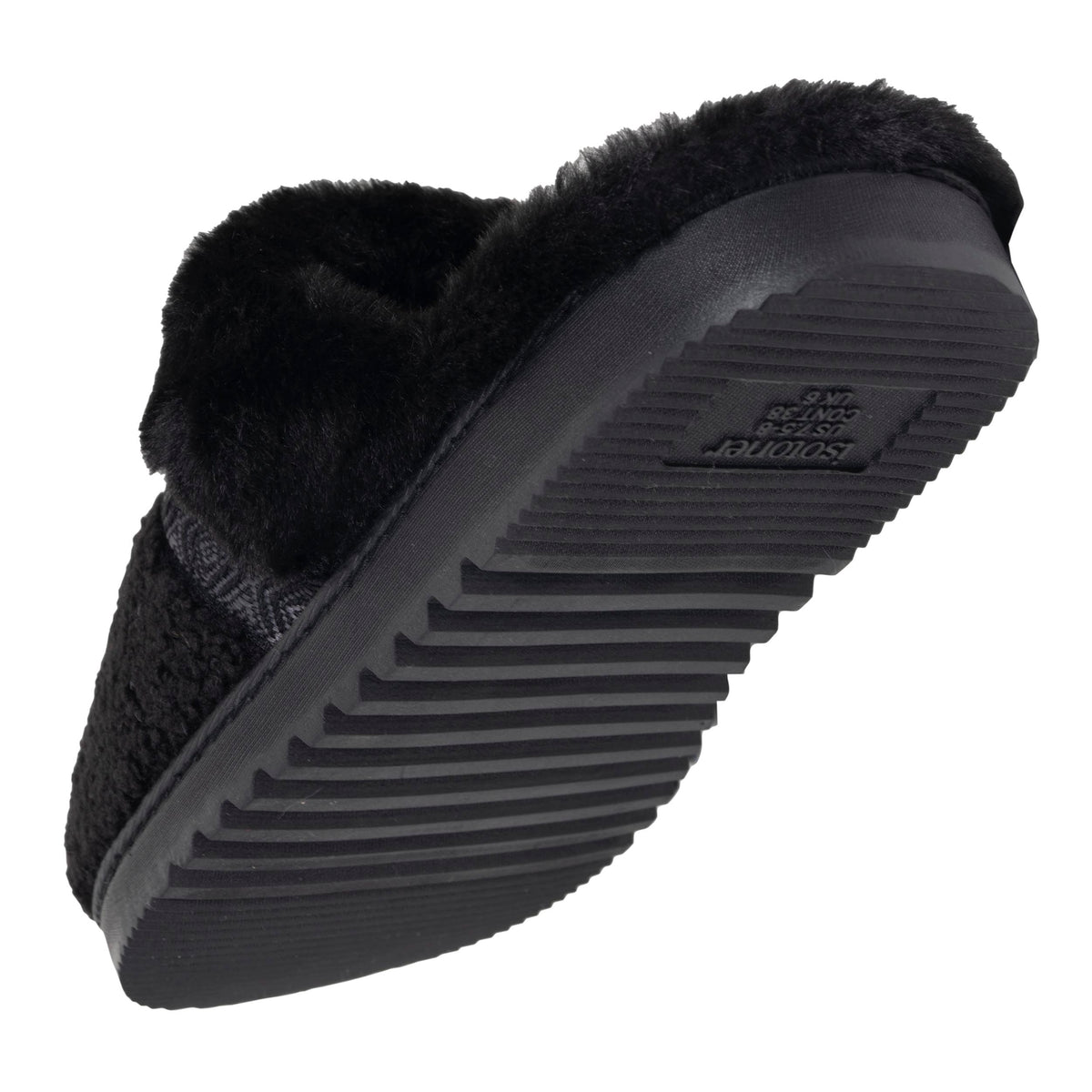 Chaussons Mules crantées Femme Noir