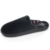 Chaussons-Mules-Femme-Noir-Rayures-rose-Isotoner-97438_NRY_1