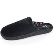 Chaussons Mules Femme Noir Rayures roses