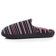 Chaussons Mules Femme Rayures Roses