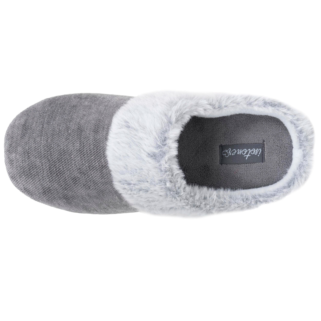 Chaussons Mules Femme pailleté Gris foncé