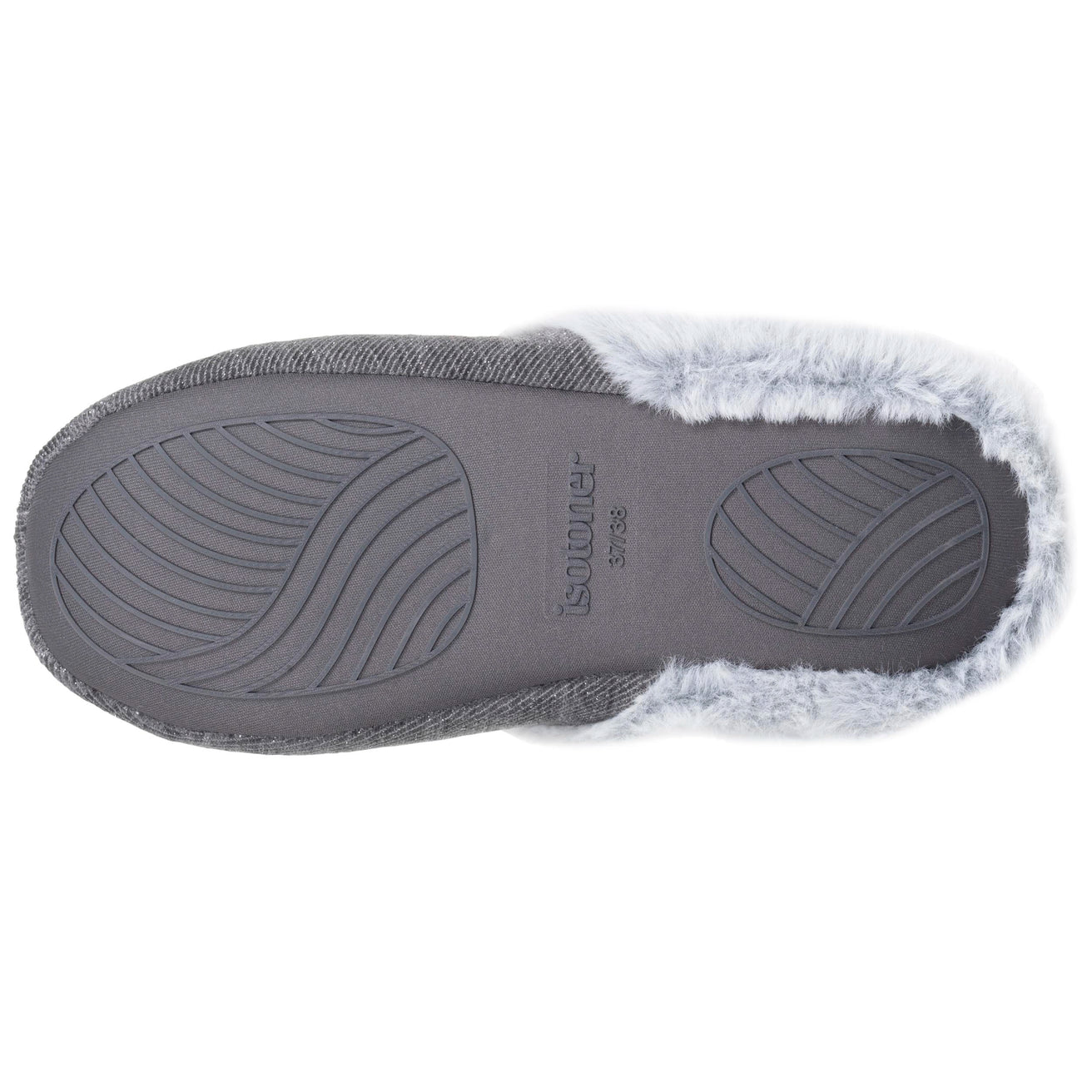 Chaussons Mules Femme pailleté Gris foncé