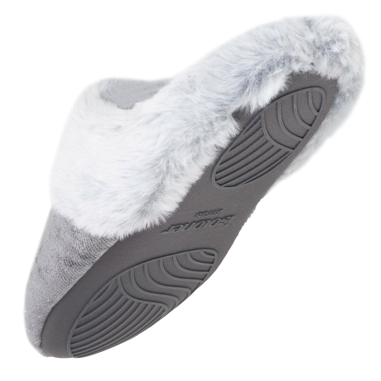 Chaussons Mules Femme pailleté Gris foncé