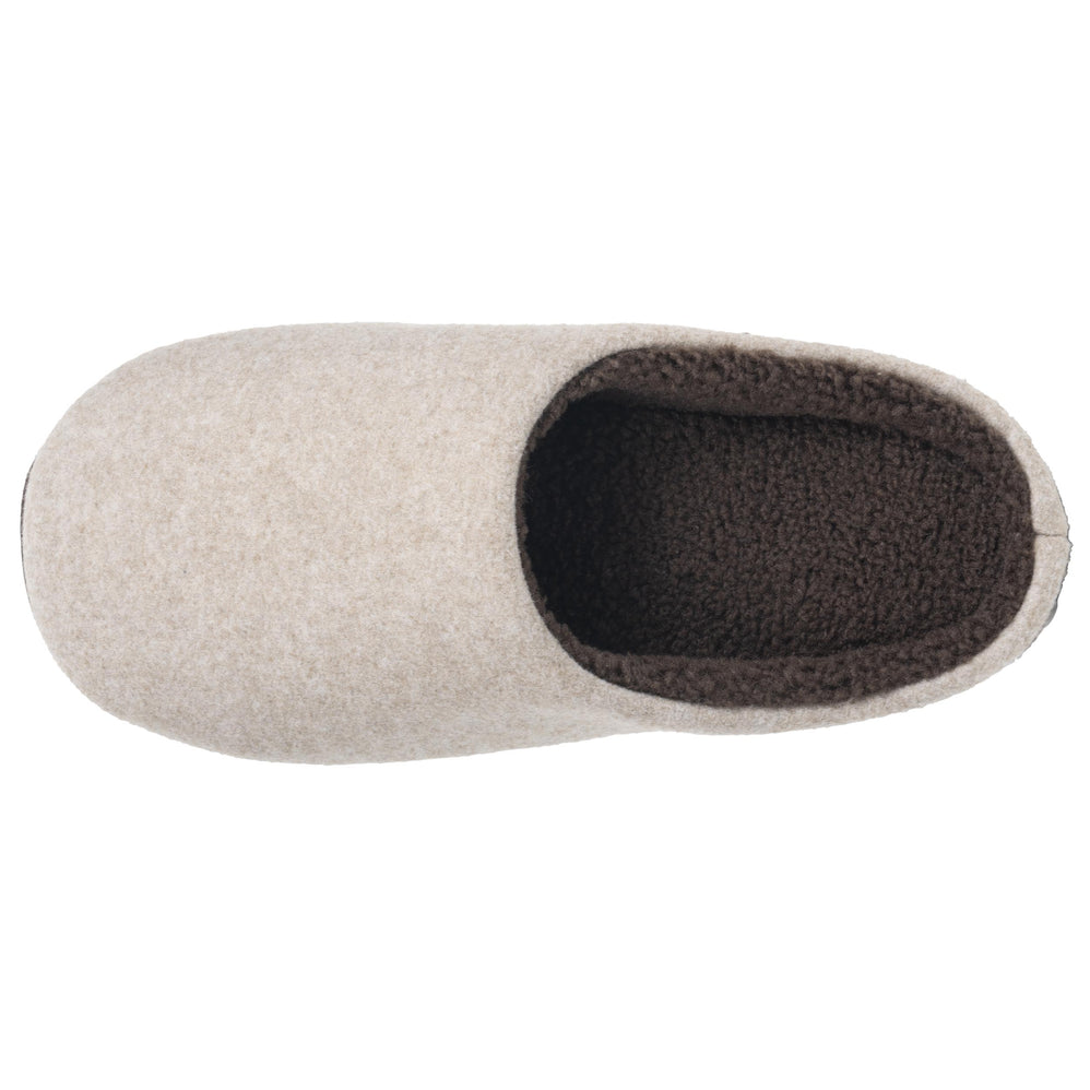 Chaussons Mules Homme feutrine Beige - Isotoner