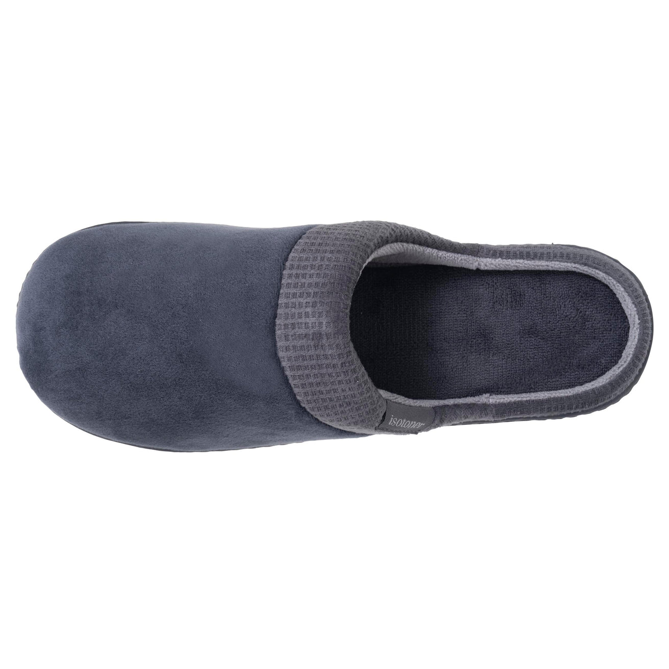 Chaussons Mules Homme Carrés Gris