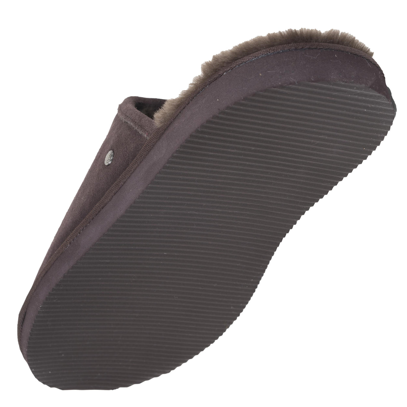 Chaussons Mules Homme Cuir Chocolat