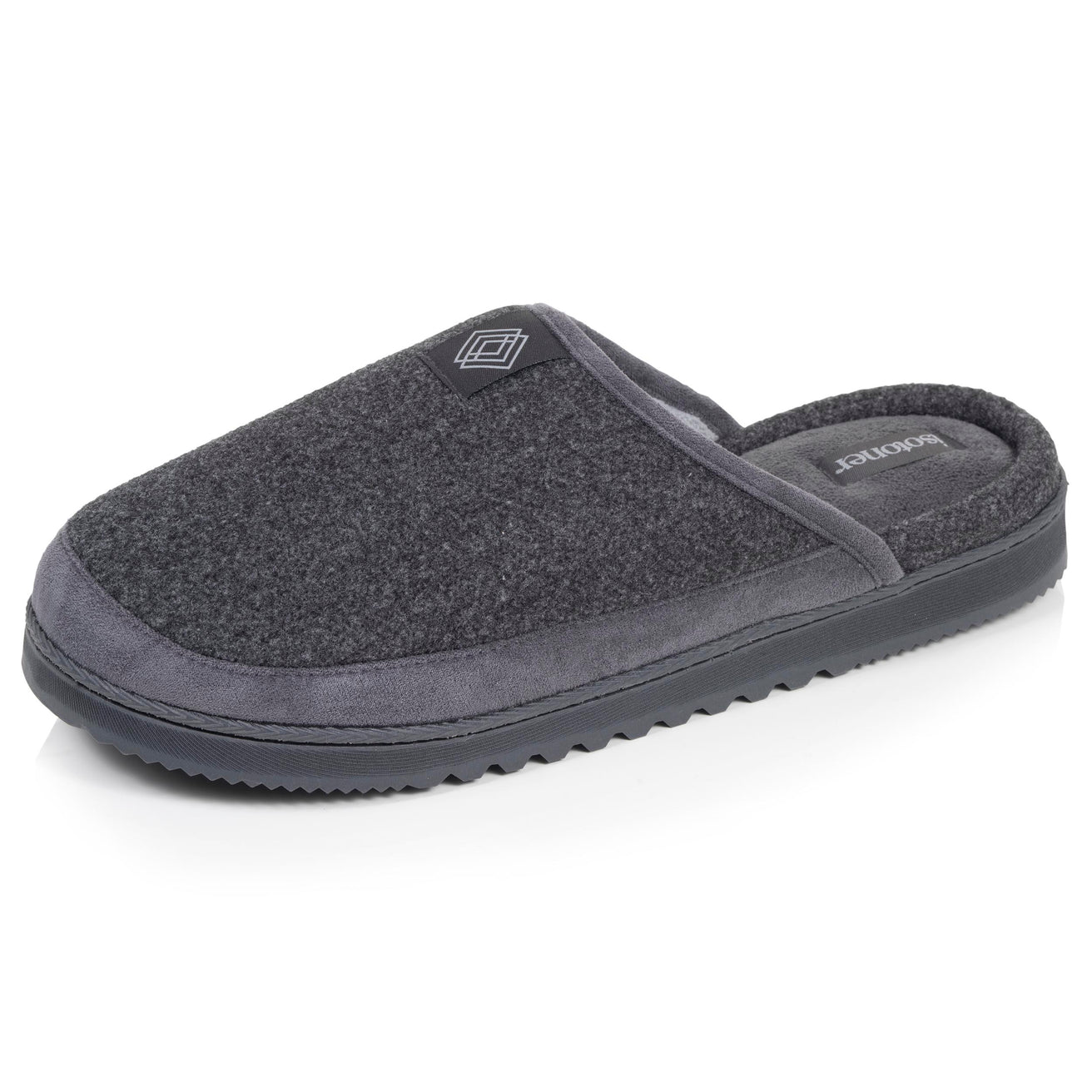 Chaussons Mules Homme Gris semelle crantée