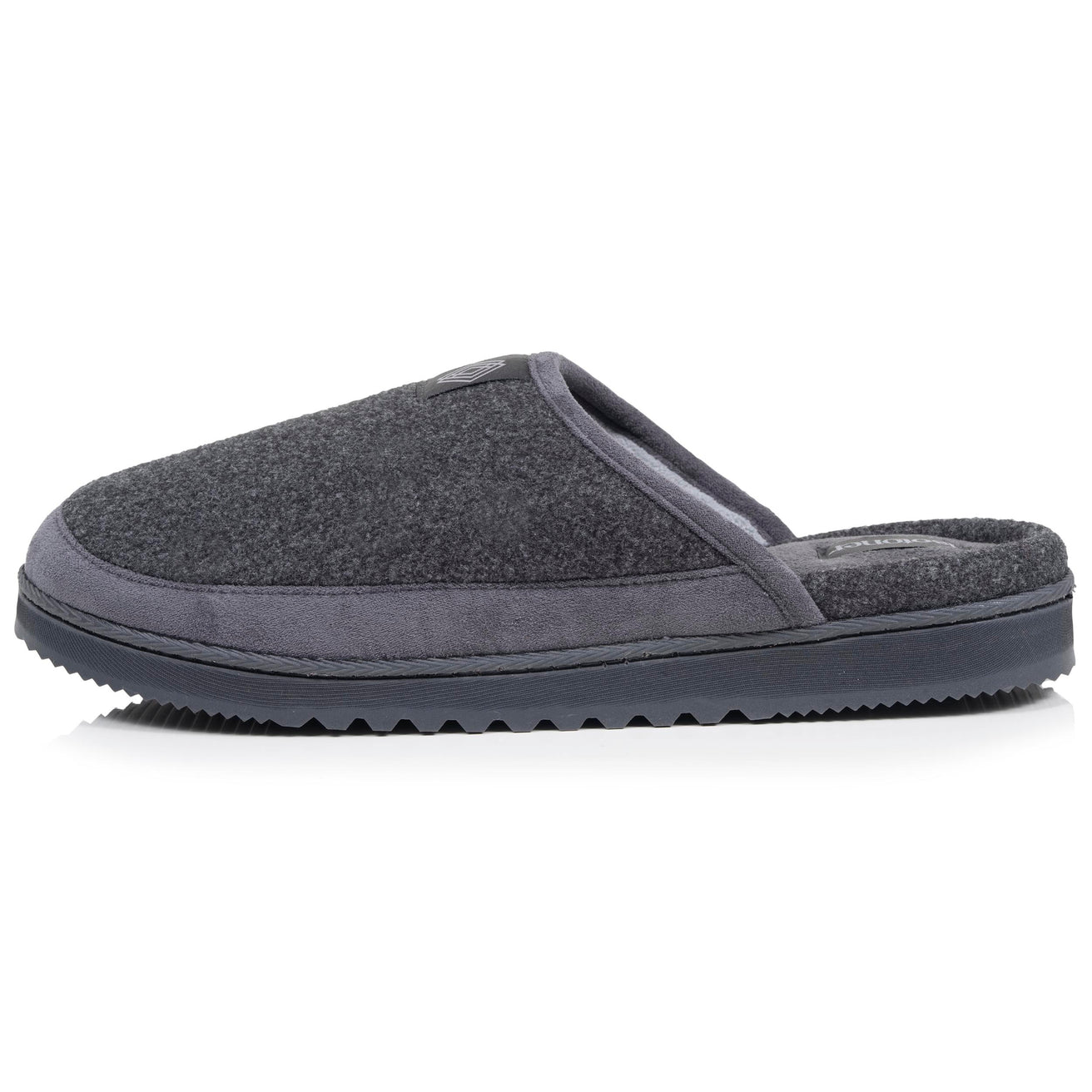 Chaussons Mules Homme Gris semelle crantée