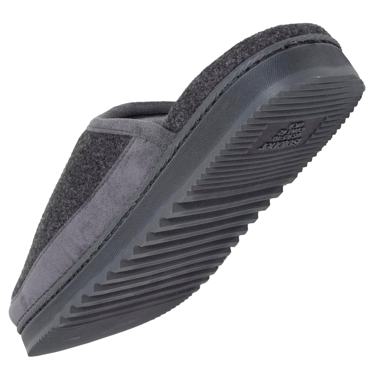 Chaussons Mules Homme Gris semelle crantée