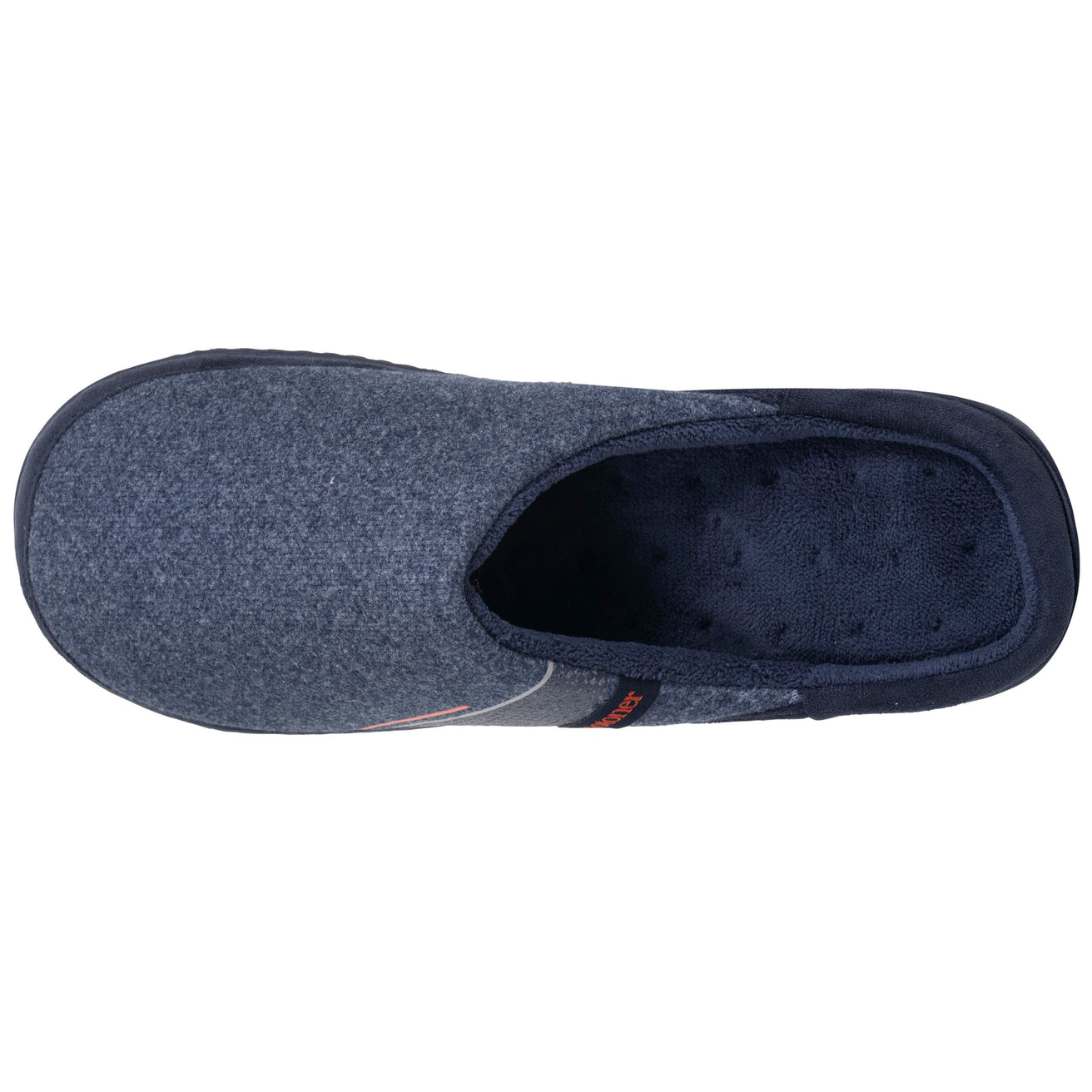 Chaussons Mules Homme Marine liseré Orange