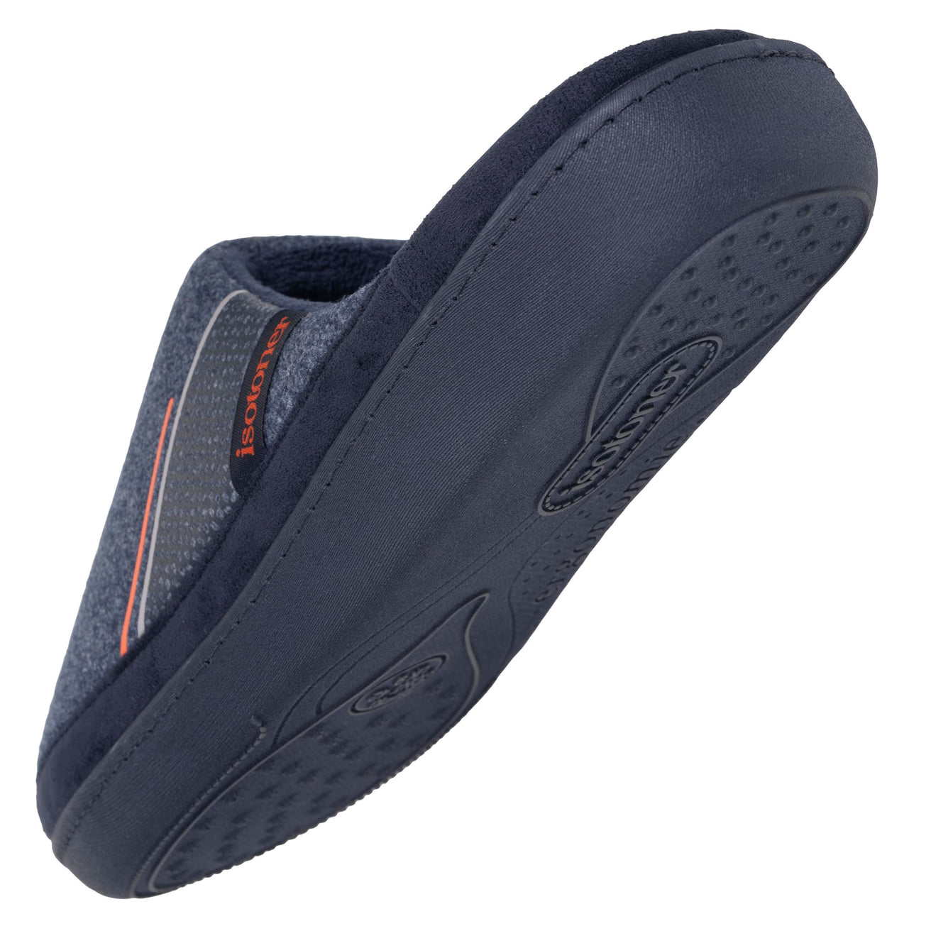 Chaussons Mules Homme Marine liseré Orange