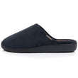 Chaussons Mules Homme Noir Rayures bordeaux