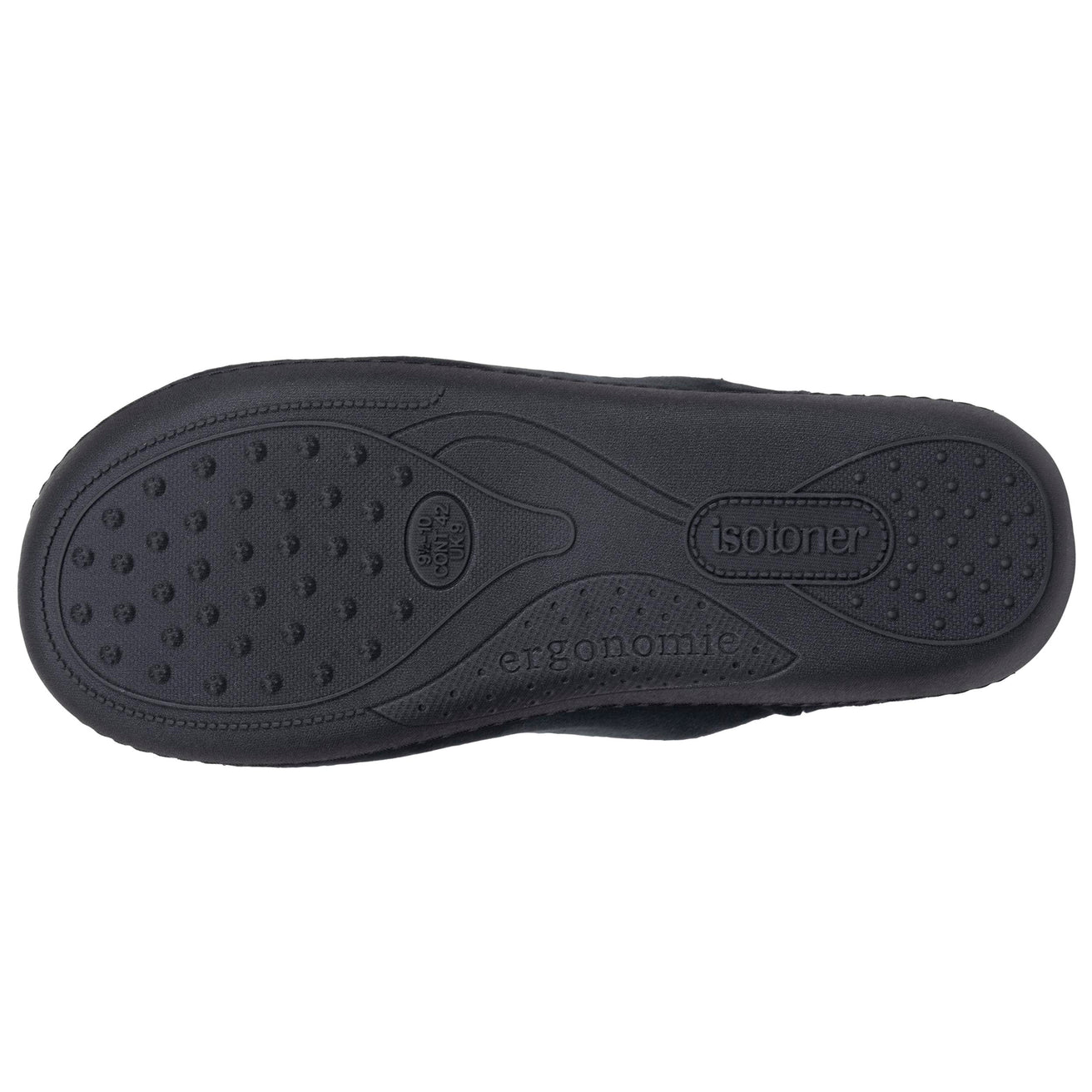 Chaussons Mules Homme Noir Rayures bordeaux