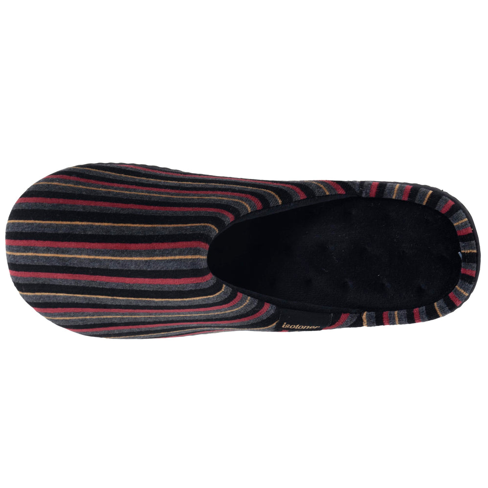Chaussons Mules Homme Rayures Bordeaux - Isotoner