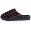 Chaussons Mules Homme Rayures Bordeaux