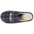 Chaussons Mules Homme Tartan Marine
