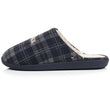 Chaussons Mules Homme Tartan Marine
