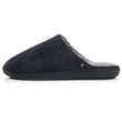 Chaussons Mules Homme Tartan Noir