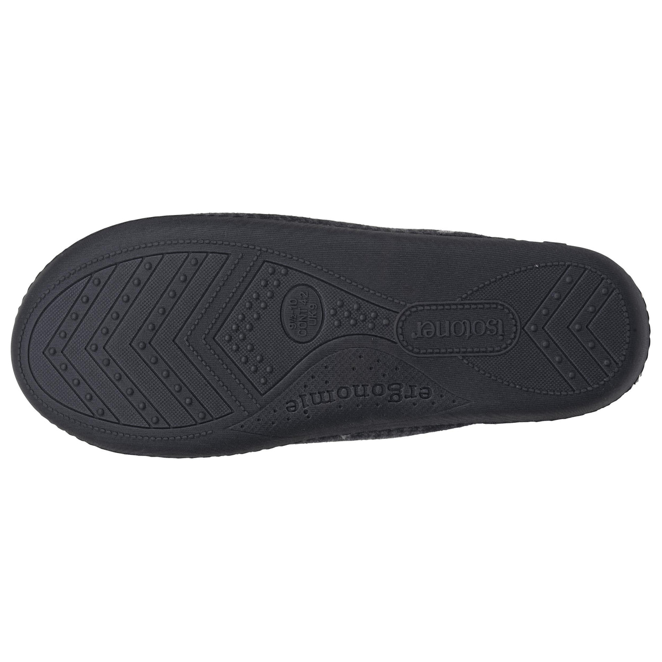 Chaussons Mules Homme Tartan Noir
