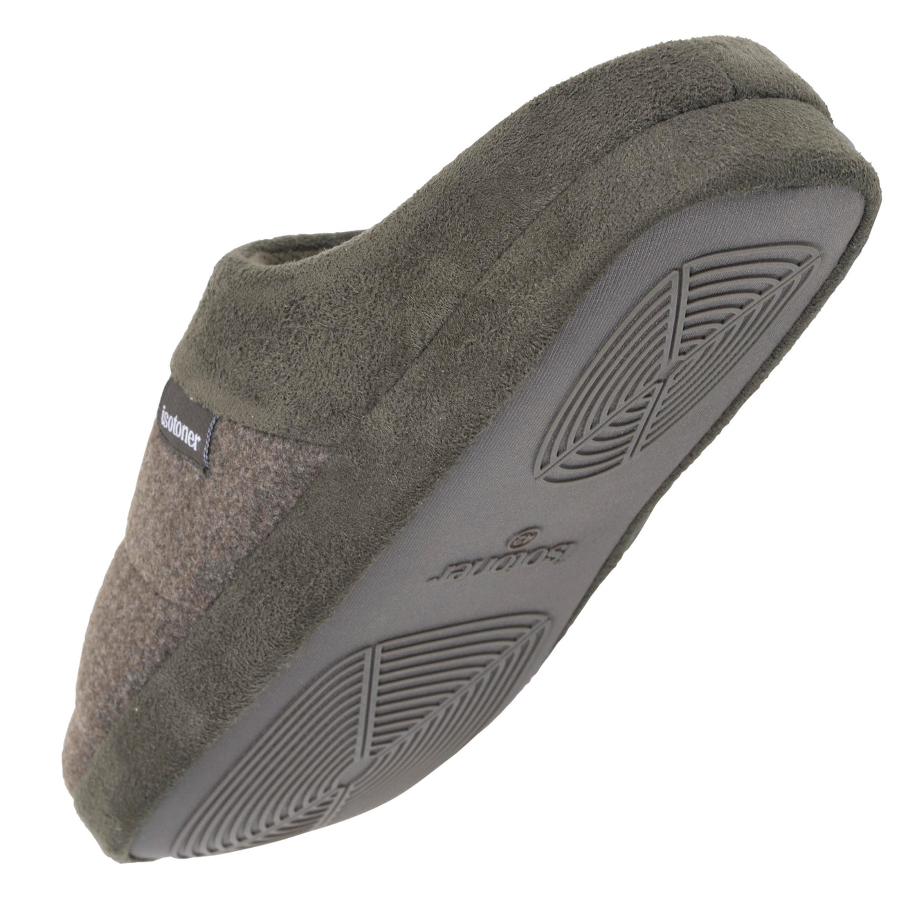 Chaussons Mules Homme polaire Kaki chiné