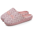 Chaussons Mules Junior Rose Velours Léopard